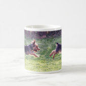 ヨークシャテリアのランニング コーヒーマグカップ (中央)