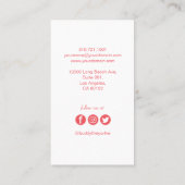 ヨークシャテリアのヴィンテージの名刺-ピンク 名刺 (裏面)