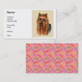 ヨークシャテリアの名刺 名刺 (正面/裏面)