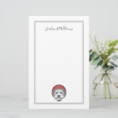 ヨークシャテリアの向こう見ずは|あなたの名前を加えます 便箋 (スタンド正面)