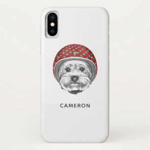 ヨークシャテリアの向こう見ずは あなたの名前を加えます iPhone X ケース