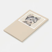 ヨークシャテリアの子犬の絵画元の犬の芸術 ポストイット (アングル)