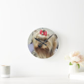 ヨークシャテリアの時計 ラウンド壁時計 (ホーム)