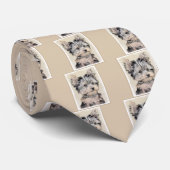 ヨークシャテリアの絵画-かわいい元の犬の芸術 ネクタイ (ロール)