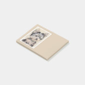 ヨークシャテリアの絵画-かわいい元の犬の芸術 ポストイット (アングル)