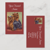 ヨークシャテリアの繁殖動物の名刺 名刺 (正面/裏面)