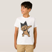 ヨークシャテリアの軽く押えること Tシャツ (正面フル)
