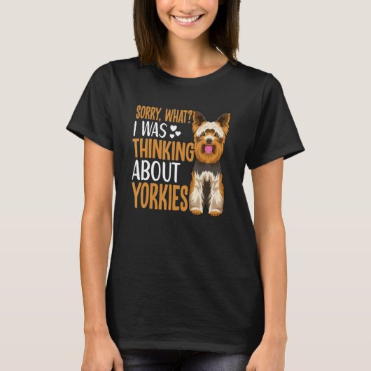ヨークシャテリアの飼い主のためのヨークシャテリア服 Tシャツ (正面)