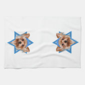-ヨークシャテリアハヌカーのダビデの星 キッチンタオル (横)