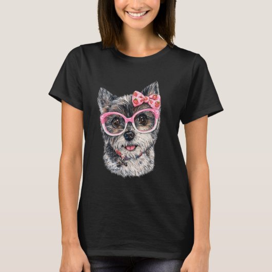 ヨークシャテリア好きな犬好きへのギフト Tシャツ (正面)