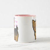 ヨークシャテリア愛(短い髪弓無し) ツートーンマグカップ (中央)