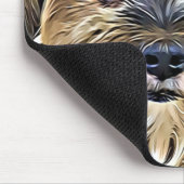 ヨークシャテリア犬のデジタルかわいい芸術 マウスパッド (コーナー)