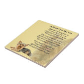 ヨークシャテリア犬の友人の詩のタイル タイル (側面)