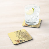 ヨークシャテリア犬-友人の詩のコースター コースター (右側)