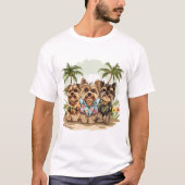 ヨークシャテリア ハワイアンシャツ Tシャツ (正面)