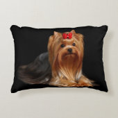 ヨークシャテリア。 枕 アクセントクッション (正面)