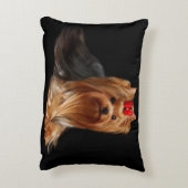 ヨークシャテリア。 枕 アクセントクッション (裏面(縦))