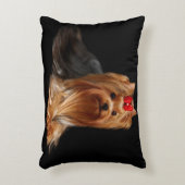 ヨークシャテリア。 枕 アクセントクッション (正面(垂直))