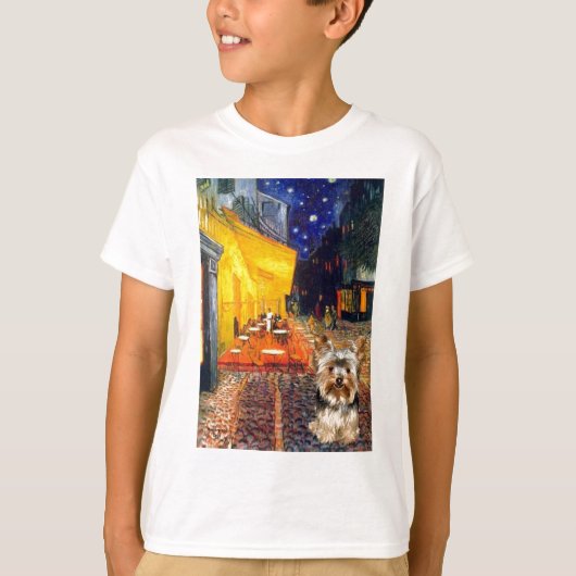 ヨークシャテリア 17 - テラスカフェ Tシャツ (正面)