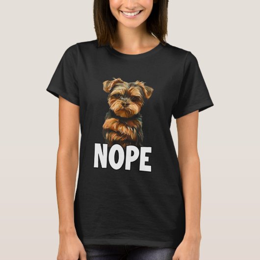 ヨークシャテリア T, 犬の飼い主のための楽しいドッグウォーキングの服 Tシャツ (正面)