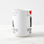 ヨークシャテリアI愛ハート私のマグ コーヒーマグカップ (中央)