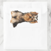 ヨークシャーのテリア犬 長方形シール (バッグ)