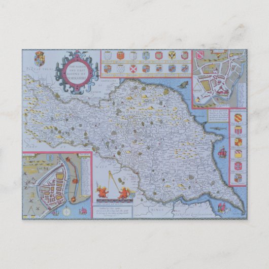 ヨークシャーの北と東の地方 ポストカード (正面)