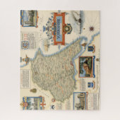 ヨークシャーの地図:イーストライディング ジグソーパズル (縦)