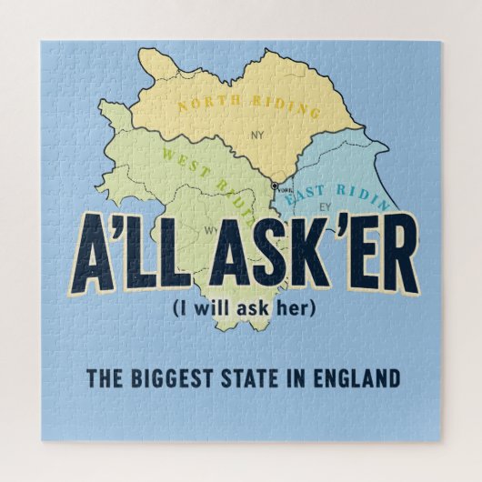 ヨークシャーの最大の州 – A'll Asker ジグソーパズル (縦)