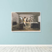 『ヨークシャーの衣装』の版画の洋装屋 キャンバスプリント (インサイチュ (ウッドフロア))