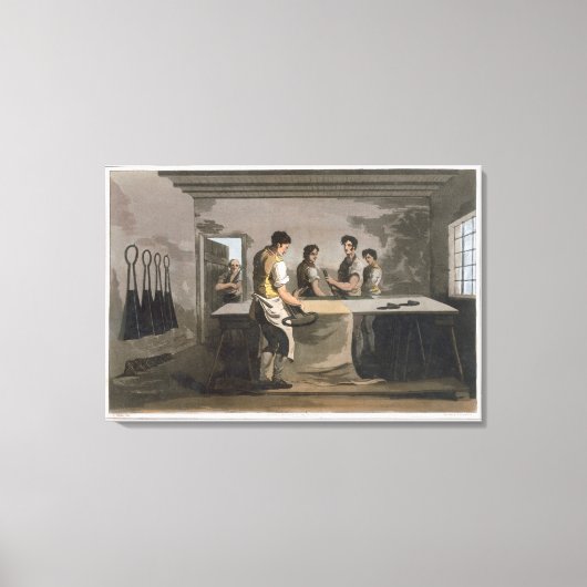 『ヨークシャーの衣装』の版画の洋装屋 キャンバスプリント (正面)