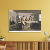 『ヨークシャーの衣装』の版画の洋装屋 キャンバスプリント (インサイチュ (リビング))