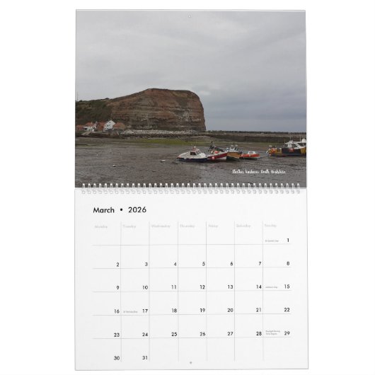 ヨークシャーの風景2024 カレンダー (3月 2026)