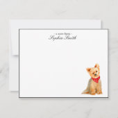 ヨークシャーカスタムテリアFLAT Thank You Notes サンキューカード (正面)