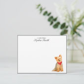 ヨークシャーカスタムテリアFLAT Thank You Notes サンキューカード (スタンド正面)