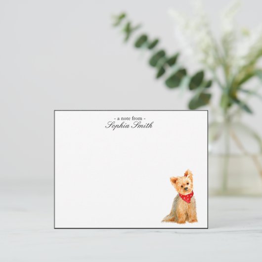 ヨークシャーカスタムテリアFLAT Thank You Notes サンキューカード (スタンド正面)