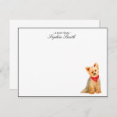 ヨークシャーカスタムテリアFLAT Thank You Notes サンキューカード (正面/裏面)