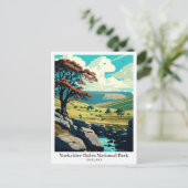 ヨークシャーダレスナショナルパークトラベルイラストレーション ポストカード (スタンド正面)