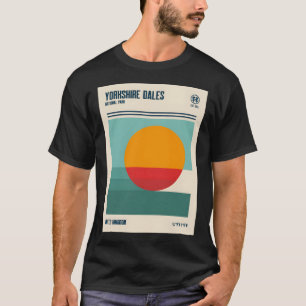 ヨークシャーダレスナショナルパークレトロトラベルアート Tシャツ