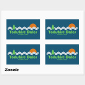 ヨークシャーダレスナショナルパークレトロ 長方形シール (シート)