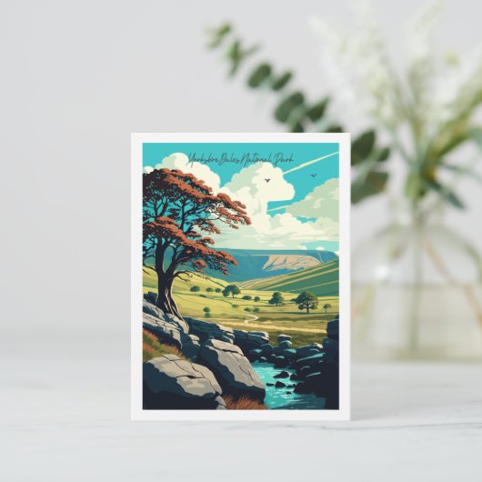 ヨークシャーダレス国立公園ヴィンテージ旅行地 ポストカード (スタンド正面)