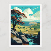 ヨークシャーダレス国立公園ヴィンテージ旅行地 ポストカード (正面)