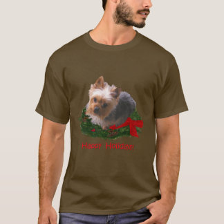 ヨークシャーテリアからの幸せな休日 Tシャツ