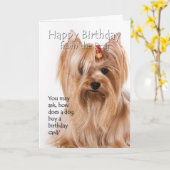 ヨークシャーテリアから カード (黄色い花)