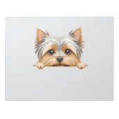 ヨークシャーテリアかわいいかわいらしい喜びを覗おもしろいき ノートパッド (正面)