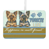 ヨークシャーテリアかわいい カーエアーフレッシュナー (裏面)