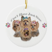 ヨークシャーテリアちょうど1匹のオーナメントを有することができません セラミックオーナメント (正面)