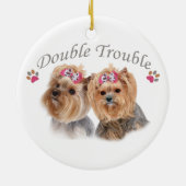 ヨークシャーテリアちょうど1匹のオーナメントを有することができません セラミックオーナメント (裏面)