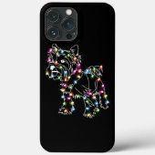 ヨークシャーテリアとクリスマスライトヨークシャーテリアオーナーかわいいクリスマス Case-Mate iPhoneケース (裏面)