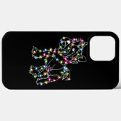 ヨークシャーテリアとクリスマスライトヨークシャーテリアオーナーかわいいクリスマス Case-Mate iPhoneケース (裏面 (横))
